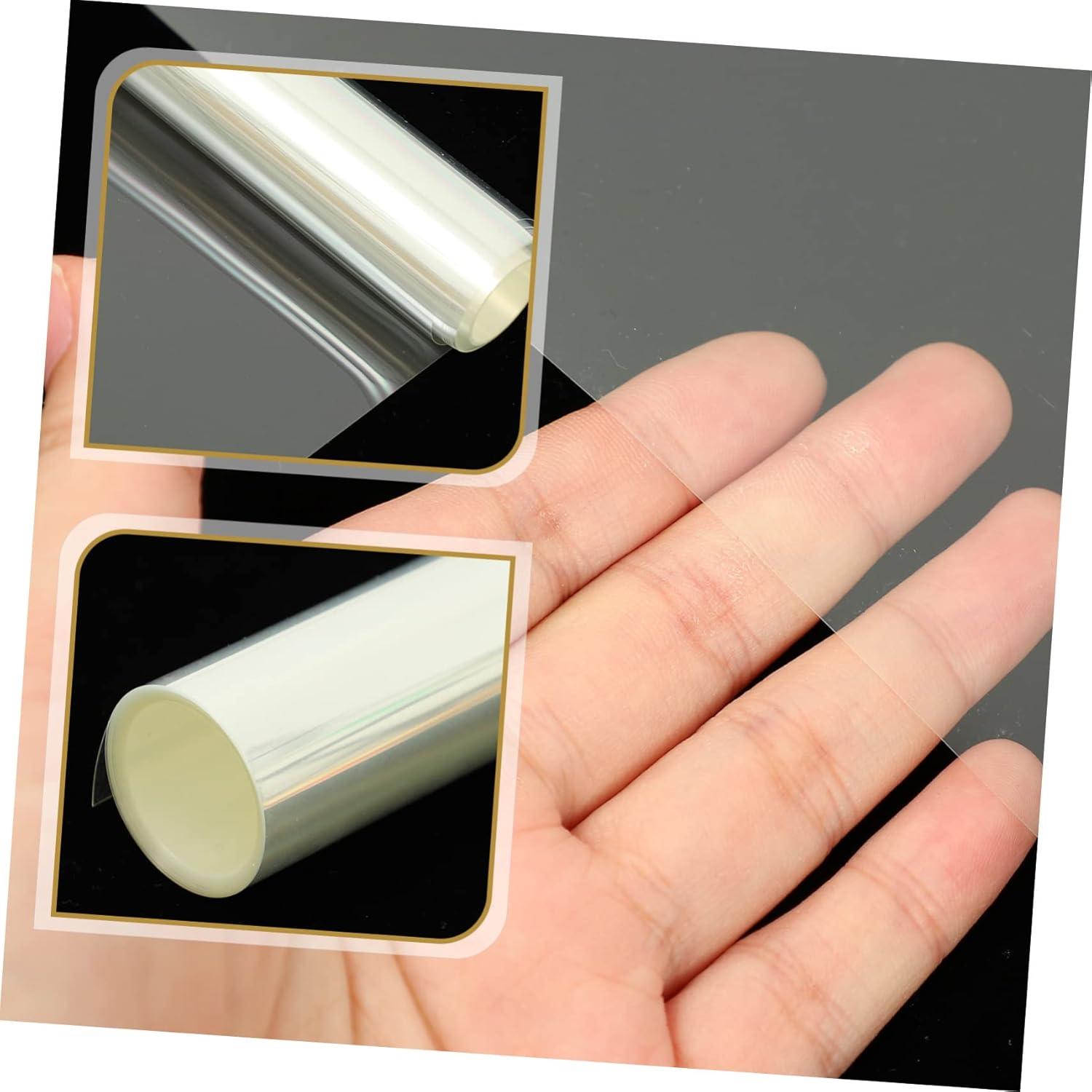 Operitacx 1roll Clear High-Temperature Resistant Table Protector Film Wide Self-Adhesive Table Cover for Smooth Reusable Easy to Clean for Marble and More