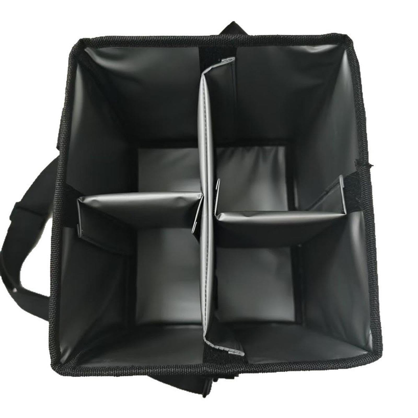 Amagogo Borsa Termica Isolante per Bevande con Portabottiglie, Idrorepellente, con Tasca Frontale E 4 Scomparti per Auto, Campeggio E Consegne, Nero