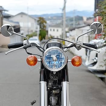 Amazon | BigOne ミラー バイク M8 8㎜ 正ネジ 左右セット メッキ