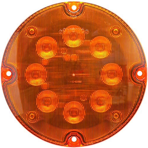 Optronics SLL93ABP Luz de advertência de LED redonda âmbar de 18 cm