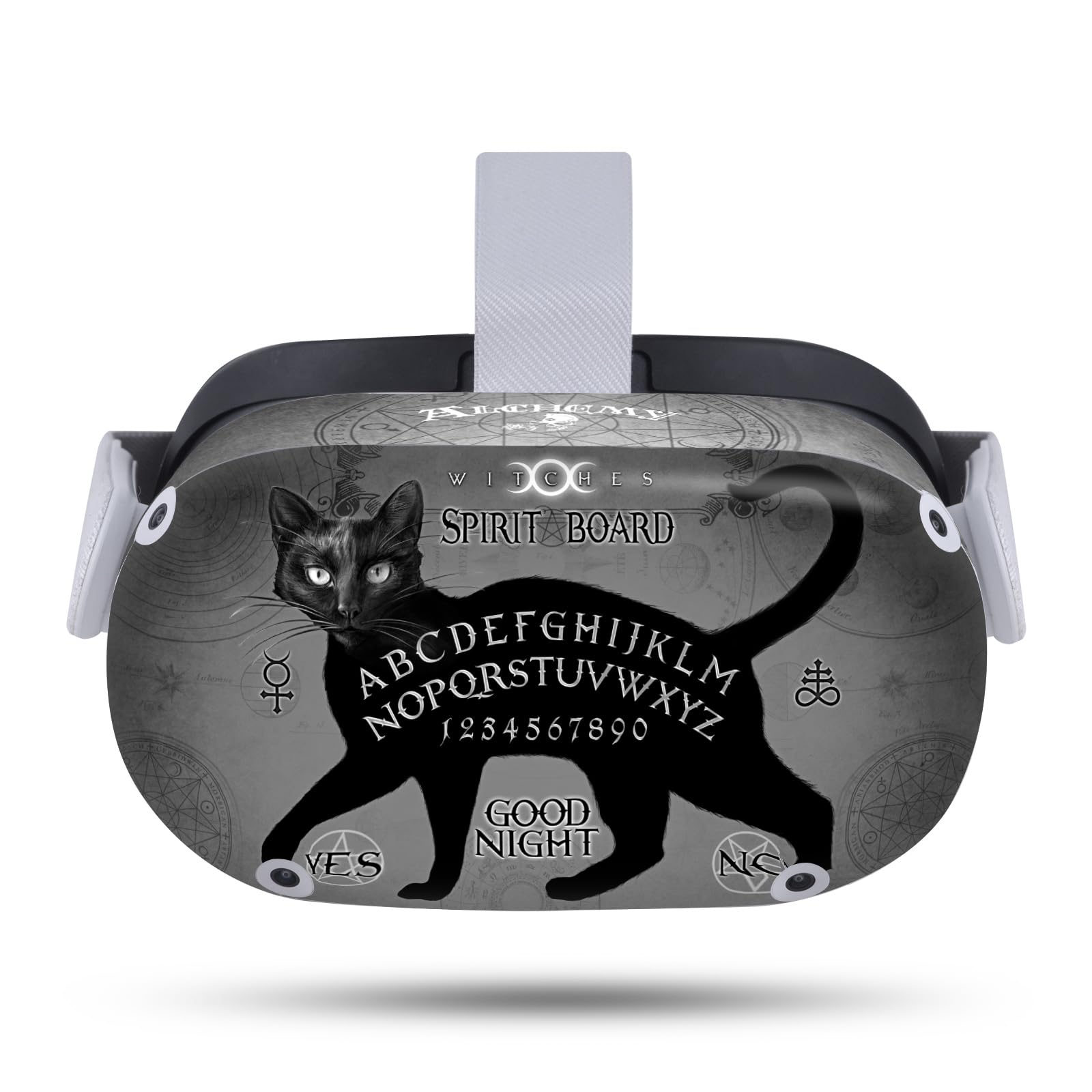 Head Case Designs Officially Licensed Alchemy Gothic Black Cat Spirit Board Gothic Vinyl Sticker Skin Decal Cover Compatible with Meta Quest 2