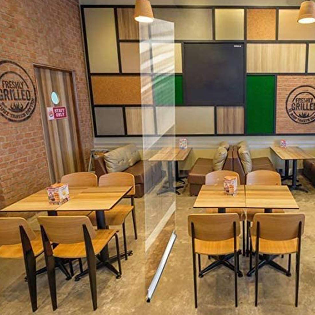 Divisor Emergente De Plástico, Protector Contra Estornudos, Pantalla Divisoria De Habitación, Carteles En Rollo Para El Suelo, Gimnasio, Salón, Restaurante, Peluquería, 800 X 2000 MM