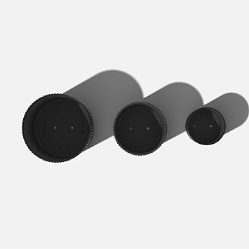 Veradek Demi Series Set of 3 Round Planters for Porch, Patio, Backyard | Durable Plastic-Stone Material | Modern Decor for Tall Plants, Flower