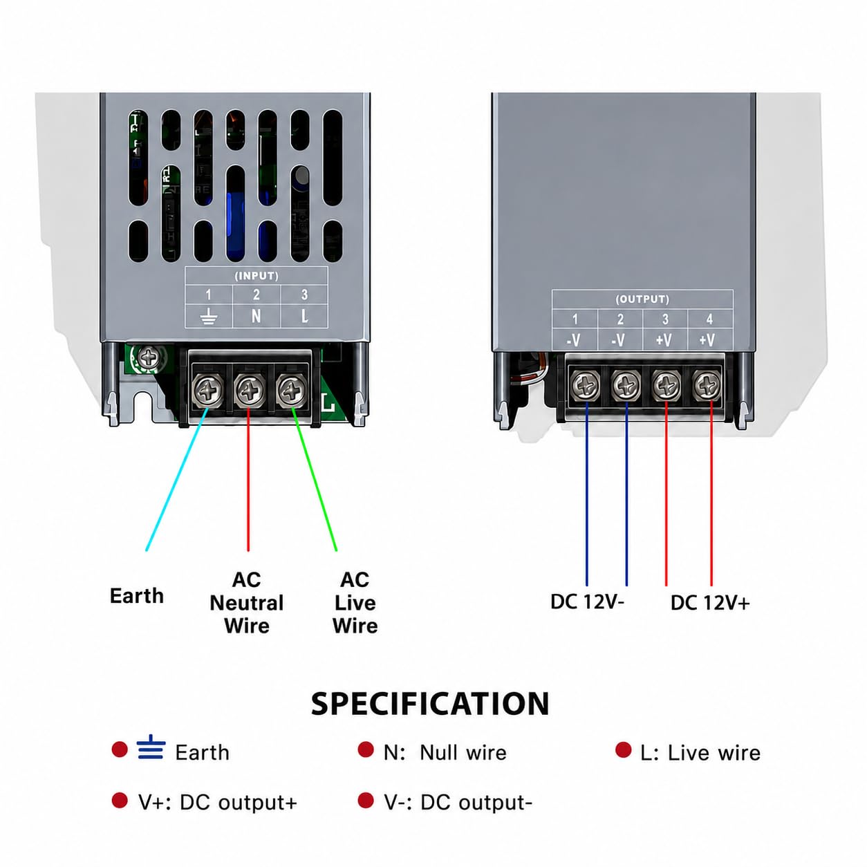 YSD 12 Volt 5 Ampere 60 Watt SMPS for LED Signage, Strip Lights, Decorative Lighting, CCTV Surveillance, Industrial Automation (Pack of 1 Piece) (5 AMPS 12V) — Amazon image 6