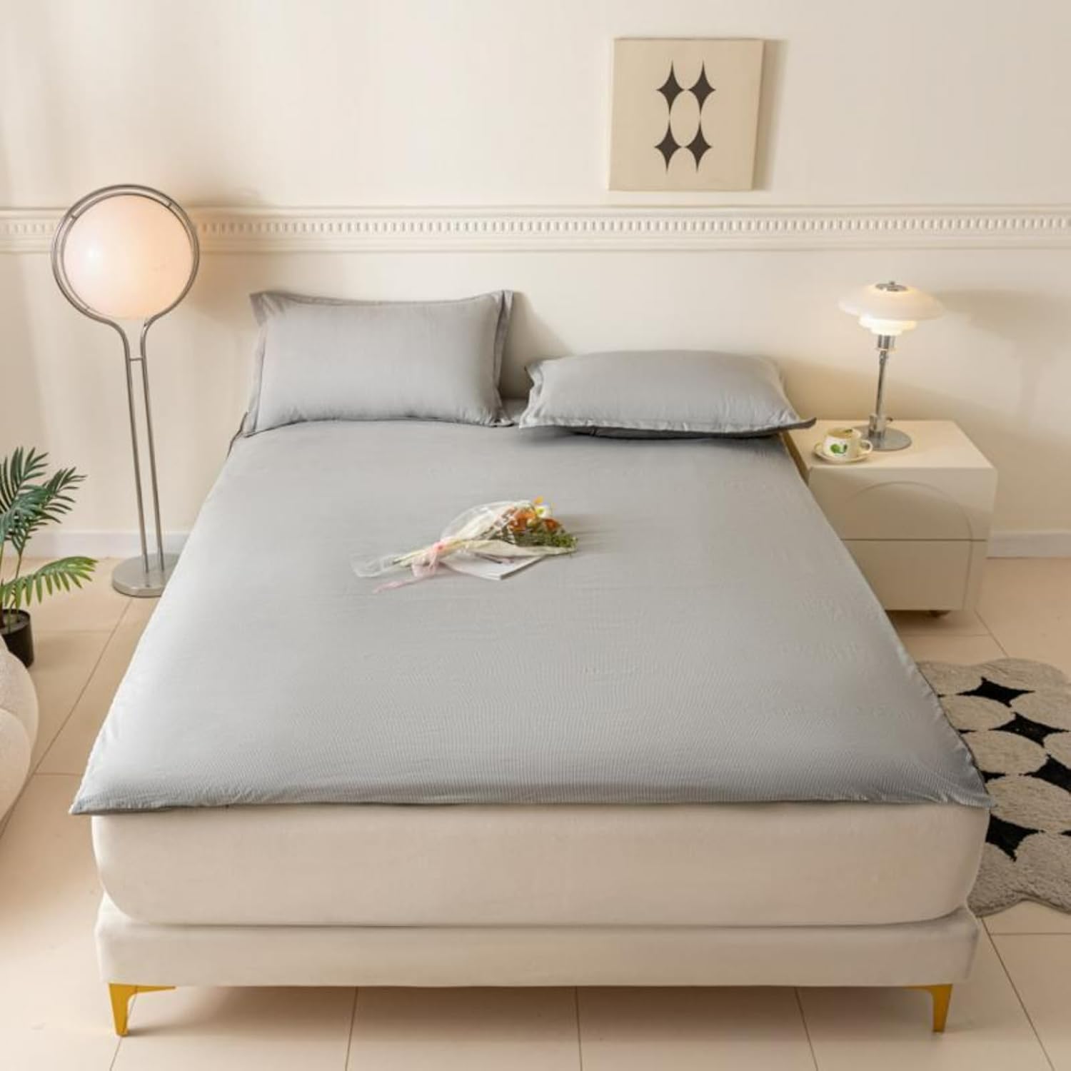 EFELIM Cotton Futon Cover King Queen Full Size, Japanese Floor Mattress With Zipper, Soft RV Futon Slipcover Washable (Pink, 180x200cm/70.8x78.7'')