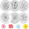 6 Pack Candle Moulds,Silicone Moulds for Crafting,Daisy Mould 3D Chrysanthemum Chocolate Mould for Soap Polymer Clay Soap Crafting Projects Cupcake DIY Decorations