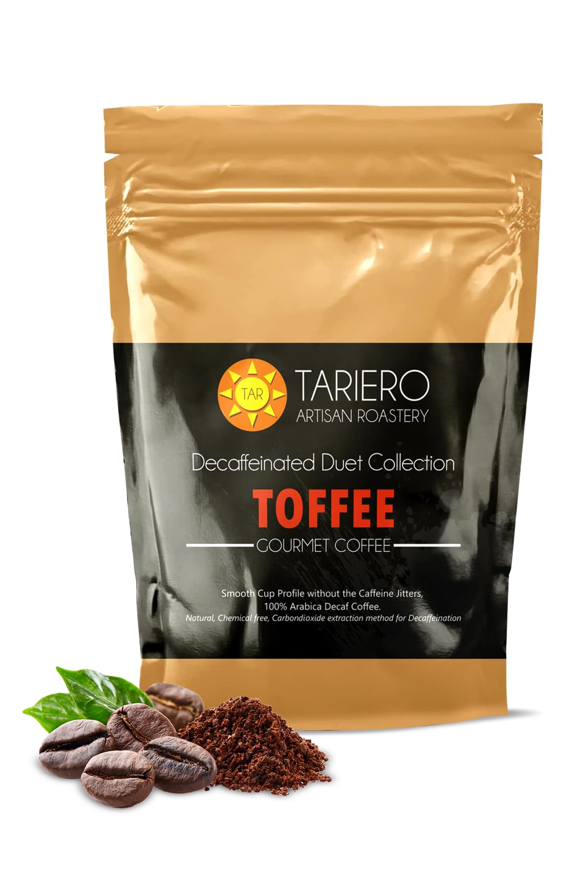 Lo-Caffeine TOFFEE Flavoured Coffee | 65% DECAFFEINATED | Medium Roast | Whole Bean (100 Gram)