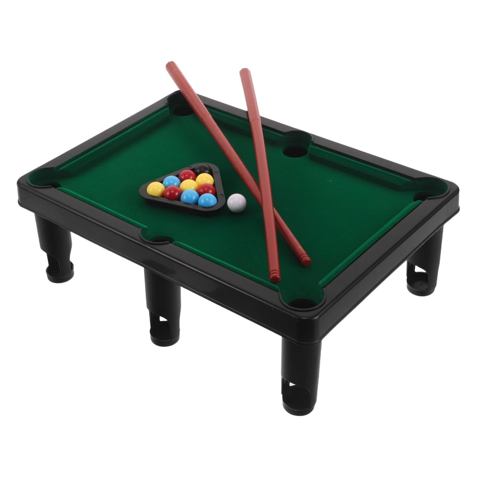 MAGICLULU Mini Billard de Table pour Garçon et Filles avec 11 Boules, 2 Queues et Triangle, Jouet Portable en Abs et Tissu Floqué, Optimisation D'espace et Sécurité Fiable pour Soirées Jeux