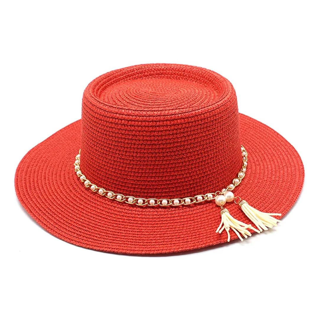 Yeuyyben Cappelli da donna estivi cappelli di paglia da sole all'aperto spiaggia Panama Jazz cappelli vacanze cappello Sombreros De Mujer
