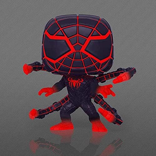 Funko POP! Marvel's Spider-Man #840 - Miles Morales [Programmable Matter Suit Glow in The Dark Levitating Pose] Exclusive | Pop Spiderman