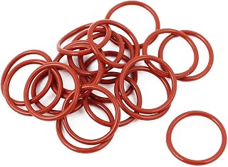 uxcell 20Pcs Red 17mm x 1.5mm Silicone Rubber Gasket O Ring Sealing Ring Heat Resistant