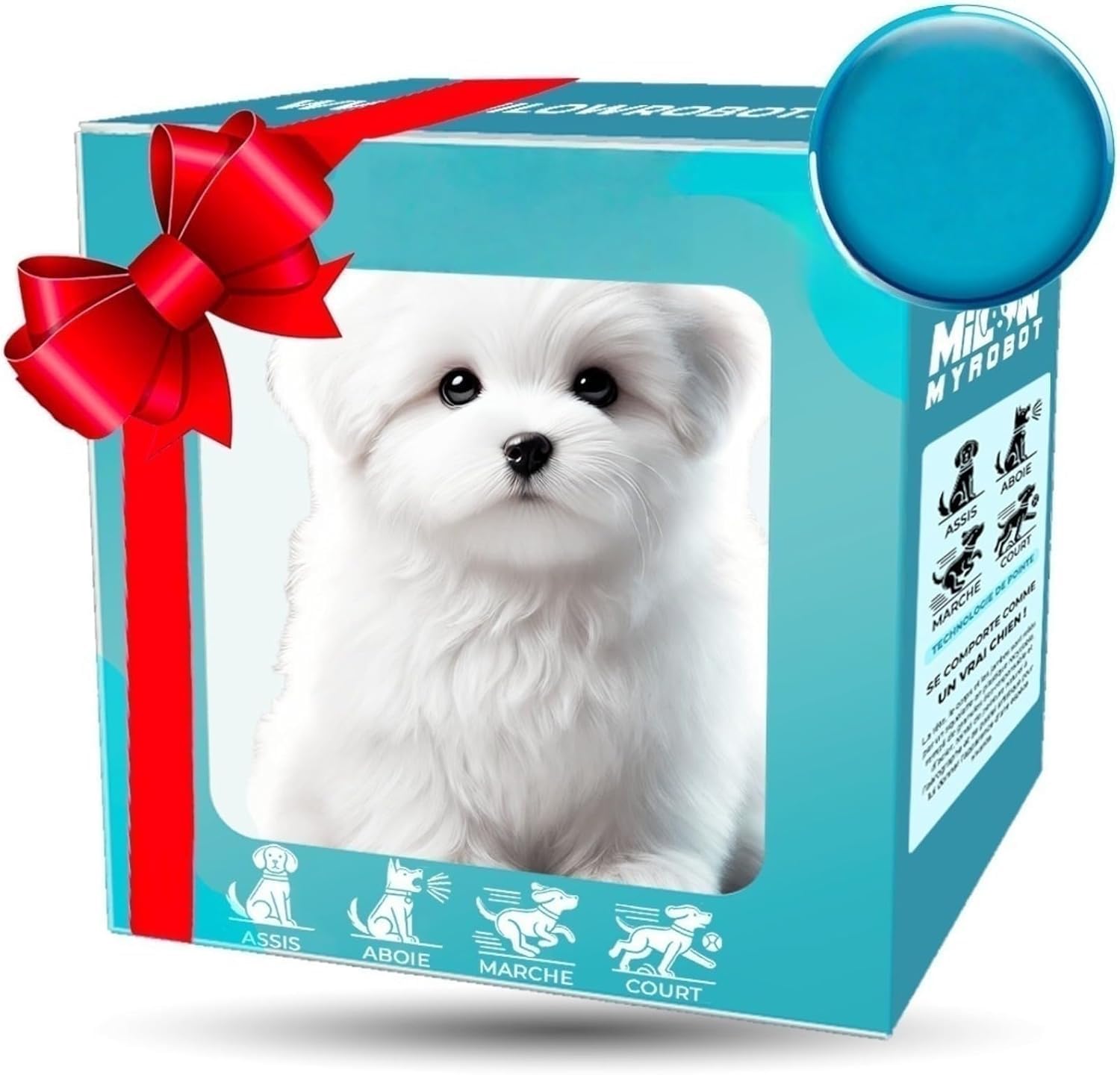 New Upgraded Robot Dog, 2026 Realistic Robot Puppy Electronic Pet- Acts Like a Real Puppy - Walks, Barks, Wags Its Tail, Sits, Runs white