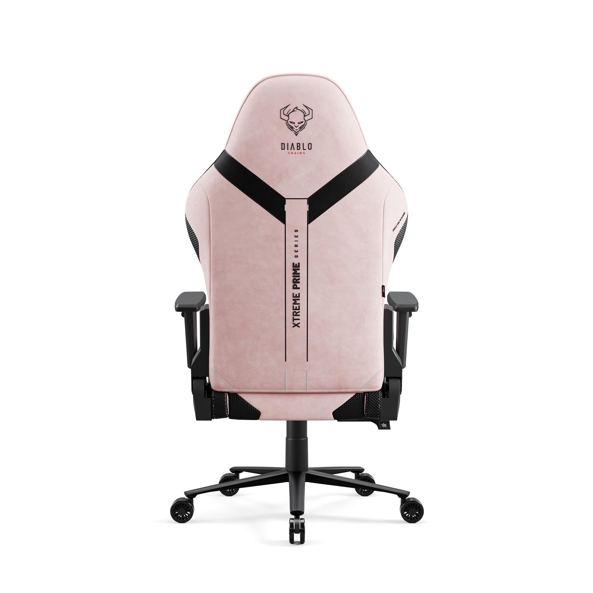 Diablo Gaming Stuhl Stoff X.One Prime Gamer Stuhl Ergonomisch mit Magnetische Kopfstütze und Kühlender Sitz Robuste Metallbasis, Höhenverstellbare Armlehnen Pc Stuhl, Gaming Chair 140 kg Akira Pink
