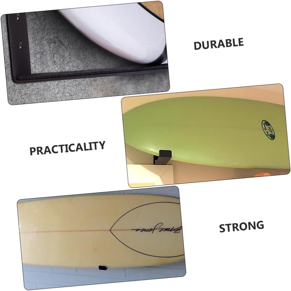 Happyyami Surfboard Holder Macrame Shelf Wall Hanging Wall Mounted Clothes Hanger Surfboard Wall Display