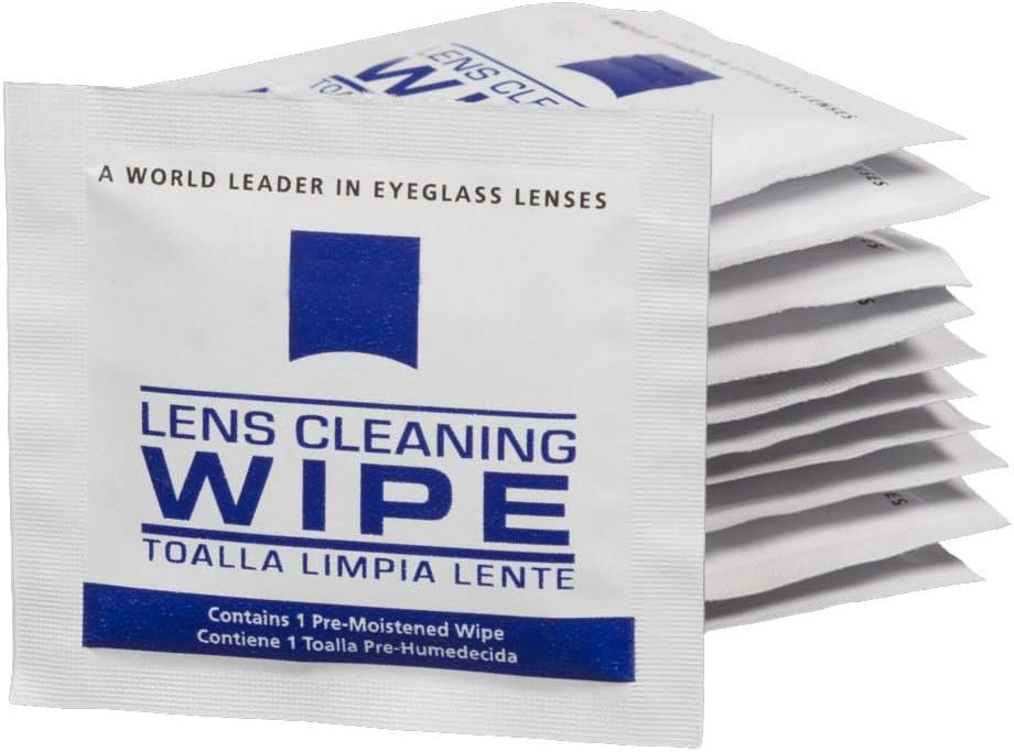 Lens Cleaning Wipes, Pre-Moistened Glass Cleaner Wipe Pads Disposable Quick Drying (10PC)