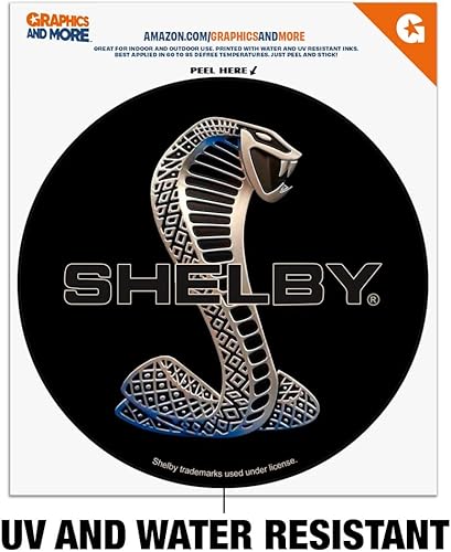 Miniatura 2 de GRAPHICS & MORE Shelby Cobra Logo Automotive Car Window Locker Circle Bumper Sticker