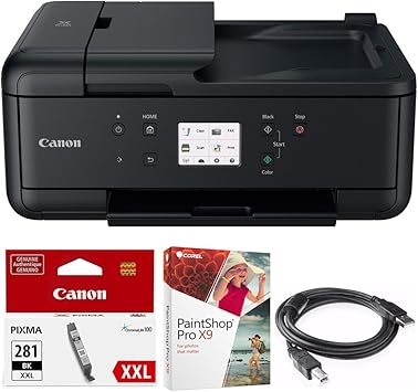 Amazon Com Canon Pixma Tr7520 Inalambrico Oficina En Casa Todo En Uno Impresora Con Escaner Copiadora Y Fax 2232 C002 Negro Tinta De Impresora Corel Paint Shop Pro X9 Digital Descarga 6 Foot