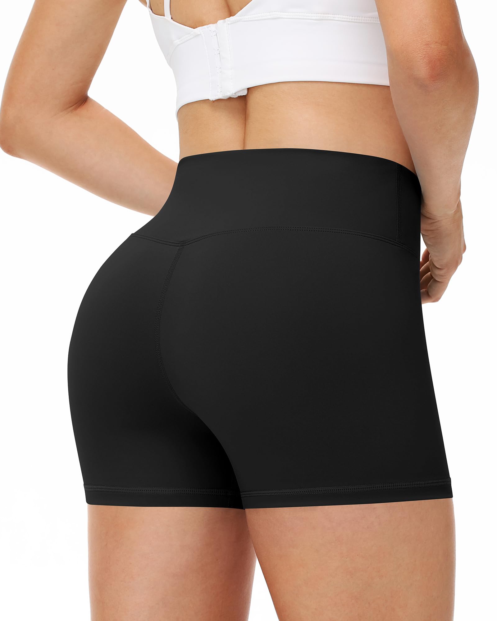 Runhit Spandex Shorts Women Biker Workout Gym Yoga Athletic Running Volleyball Booty Tummy Control High Waisted Soft Compression No See Through 3