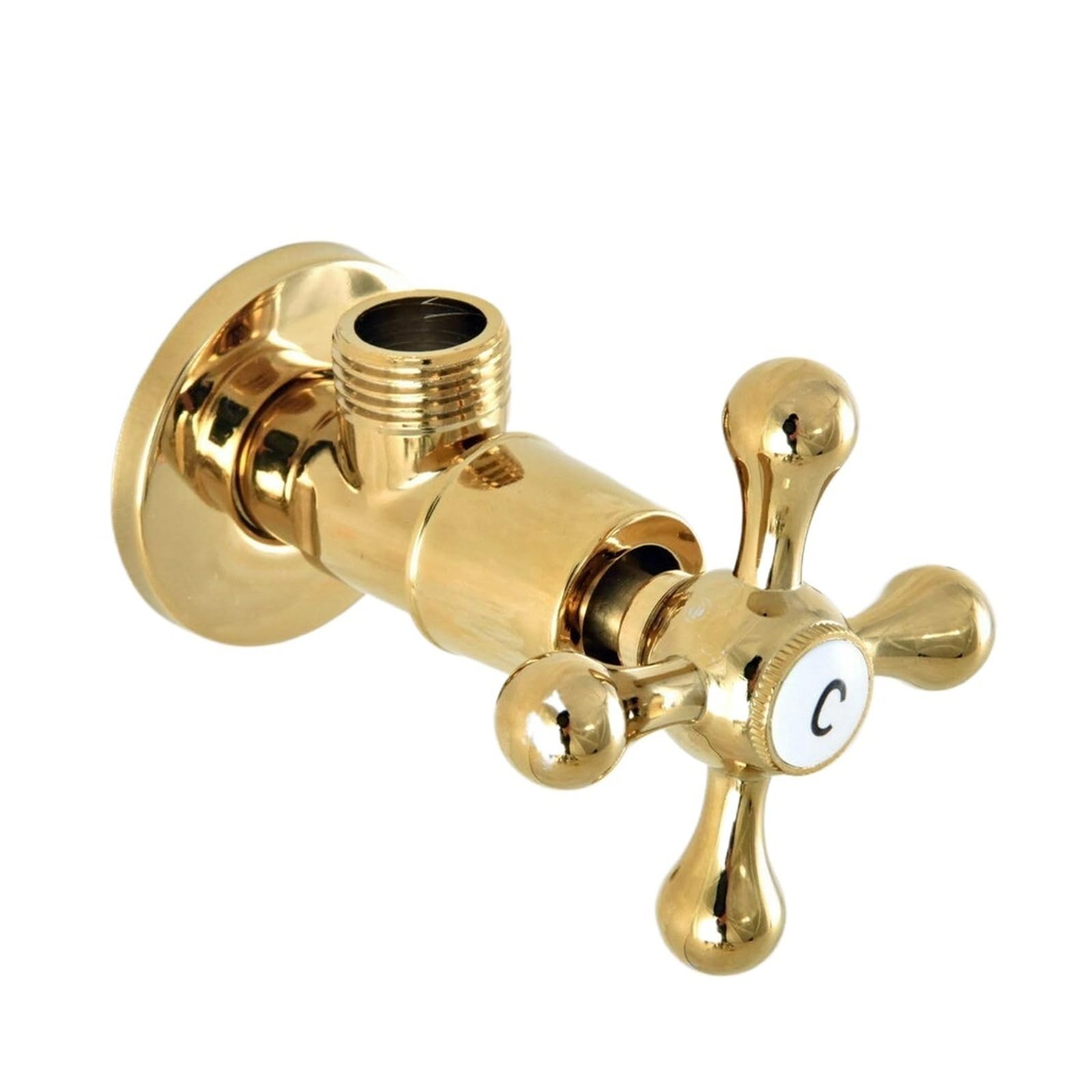 Bvhisehp Gold Brass Antique Brass Angle Valve Universal Water Stop Valve Replacement Part For Toilet Faucet