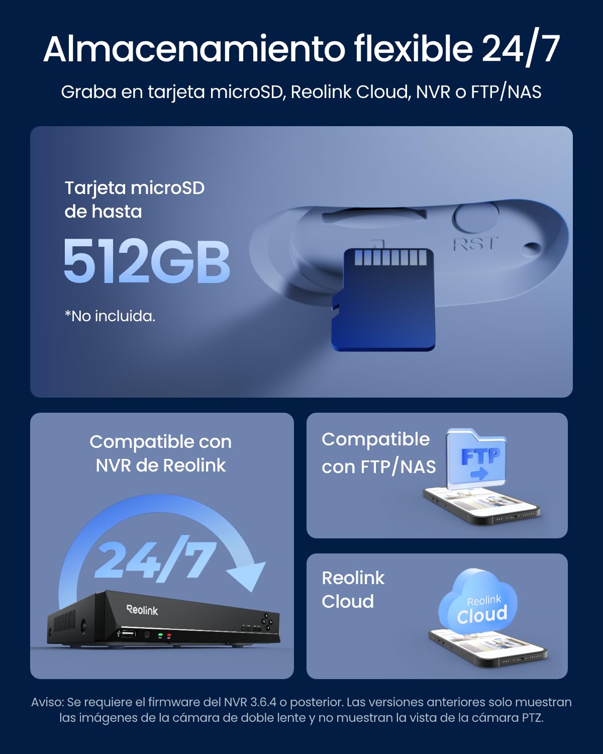 Reolink Cámara de seguridad PoE para exteriores de triple lente, panorámica PT de 10 MP + 8 MP, con seguimiento automático SyncTrack, visión nocturna en color e infrarroja, grabación 24/7, OMVI 3i PoE
