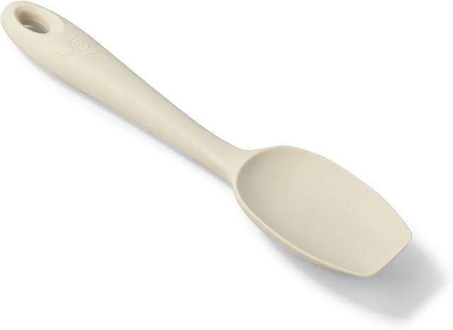 Zeal Scratch Non-Stick Spatula Spoon Small (7/20cm), Silicone, Cream, 7-Inch