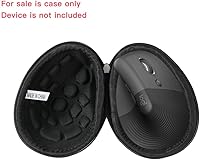 Vista 2 de Adada Estuche de viaje rígido para ratón ergonómico vertical Logitech Lift (negro)