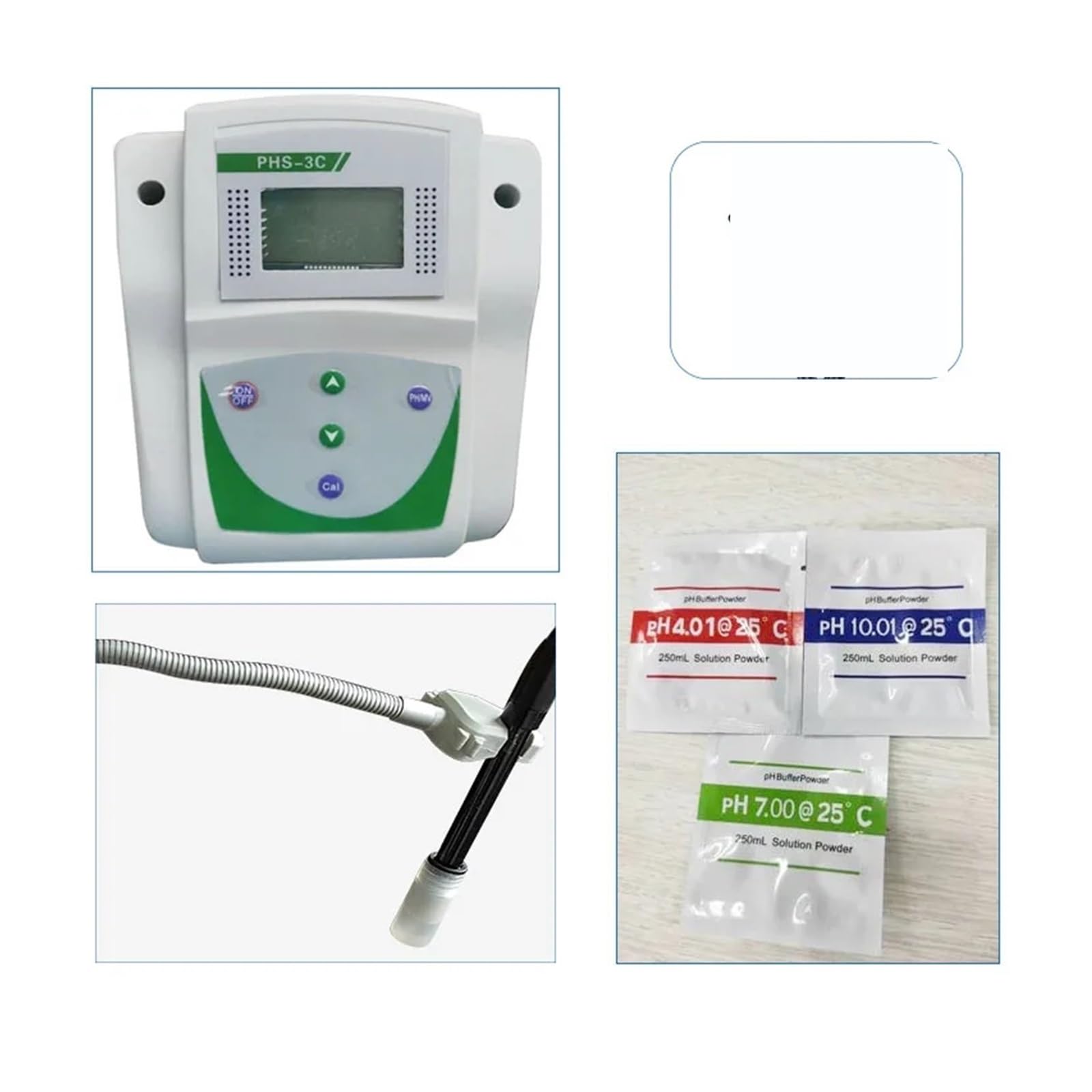 Bodenmessgerät, 3-in-1-Labor-Tischwasser-pH-mV-Meter-Tester PH-Wert-Analysator Messgerät Genauigkeit 0,01 pH Temperaturkompensation für Gartenarbeit, Landwirtschaft(Accuracy 0.05)