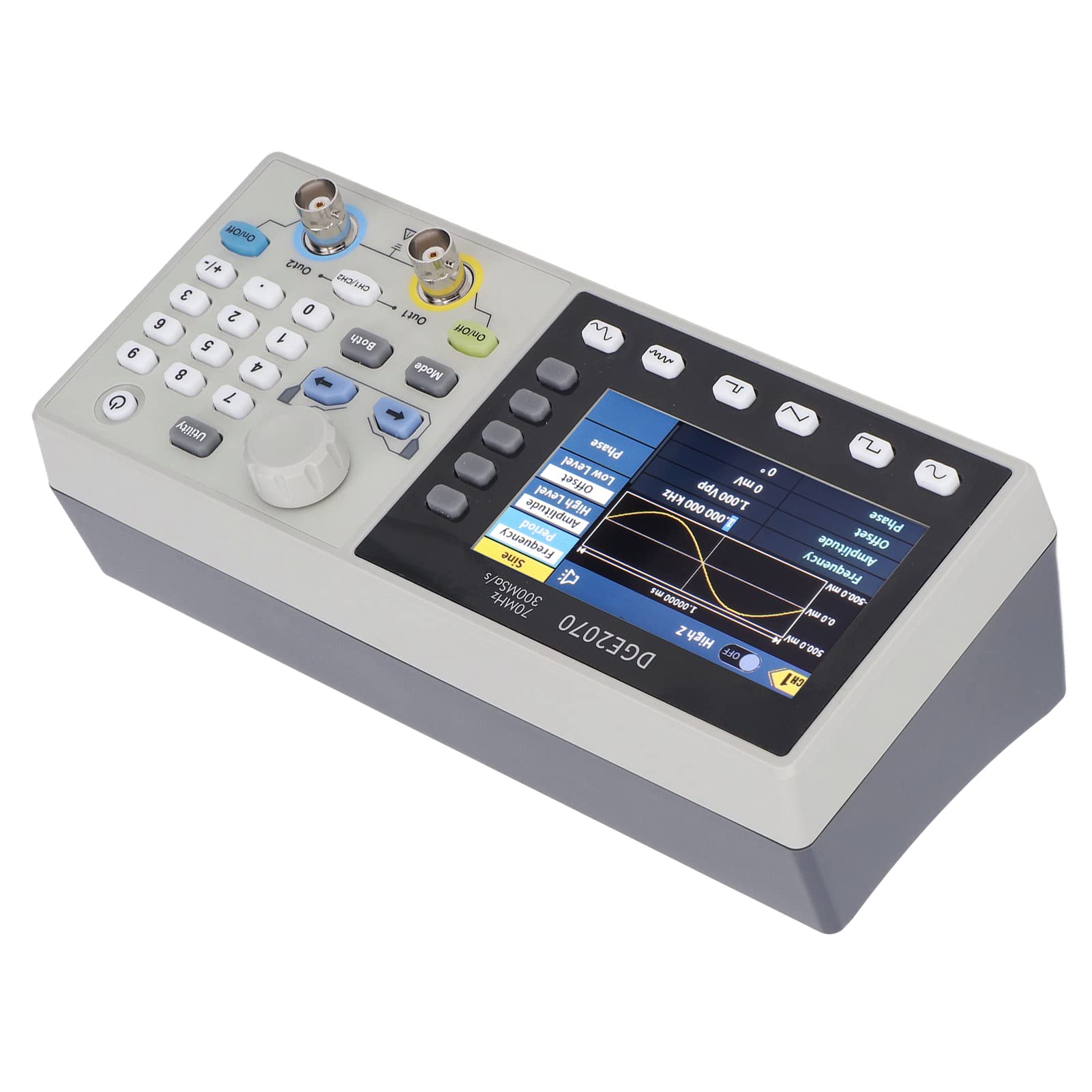 Generador de forma de onda arbitraria profesional Generador de frecuencia de señal de función de alta precisión de 2 canales y 14 bits para equipos de prueba de laboratorio
