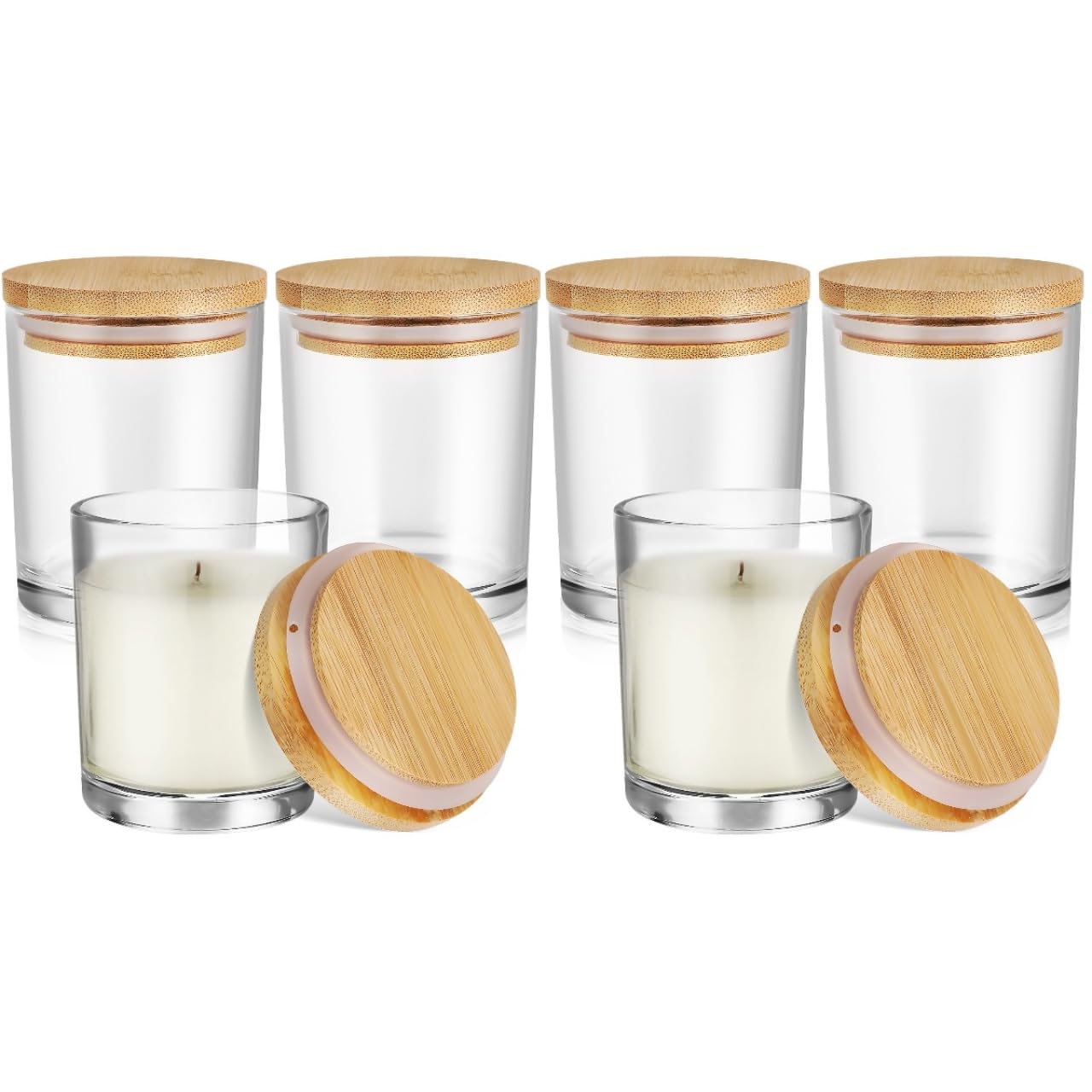 Linari ウッドベース、アロマキャンドル専用グラス Amazon.co.jp: Lurrose キャンドルグラス 透明 ガラス製 蓋付き