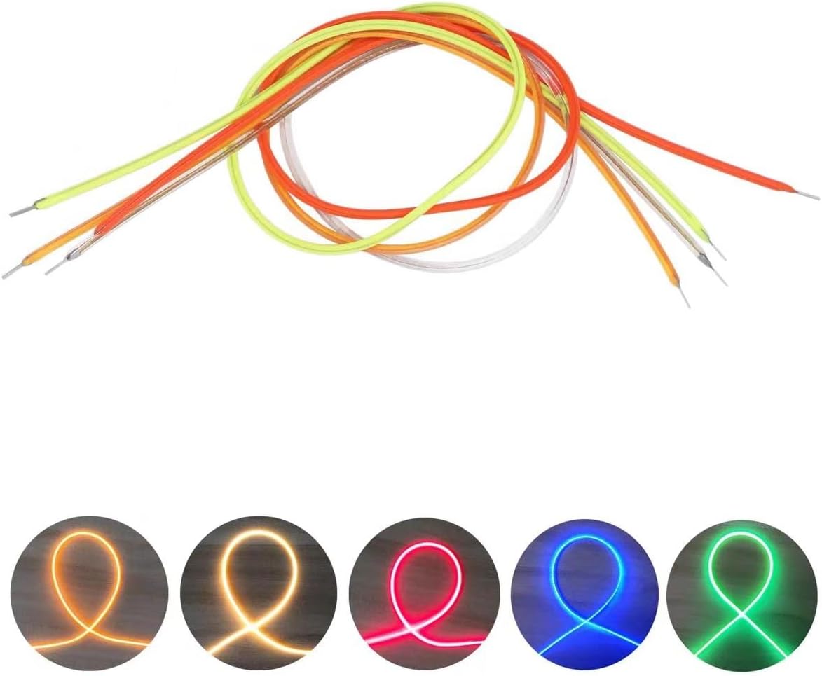 Flexible Led Filament 6Pcs Led 3V 185Mm 145Mm 95Mm 60Mm Blue Red Green Edison Bulb Parts Bendable Led Flexible Filament Accessories Light Source Accessories,Pink,450Mm - 6 Pieces