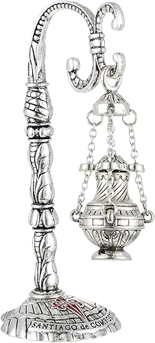 PRETYZOOM Quemador de incienso para iglesia cristiana, aroma griego, decoración de horno, incensario colgante de incienso, carbón, incensario