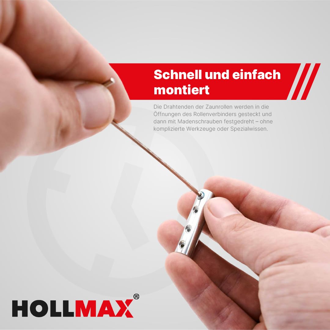 5 Stk. Staketenzaun Rollenverbinder/Drahtseilverbinder aus Edelstahl für Seile und Drähte von Ø 3-6 mm