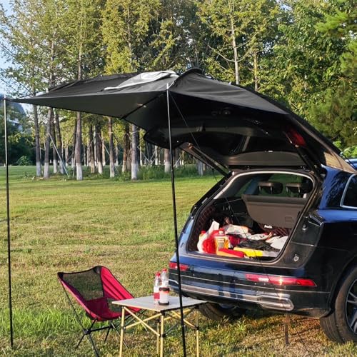 JSCARLIFE Multi-Functional Car Tent,Portable Trailer Tent Roof Top Car Shelter Ultra-Light Awning Anti-Sun and Rainproof Pergola Car Awnings for Outdoor Camping Travel Picnic Fishing Beach - Image 4
