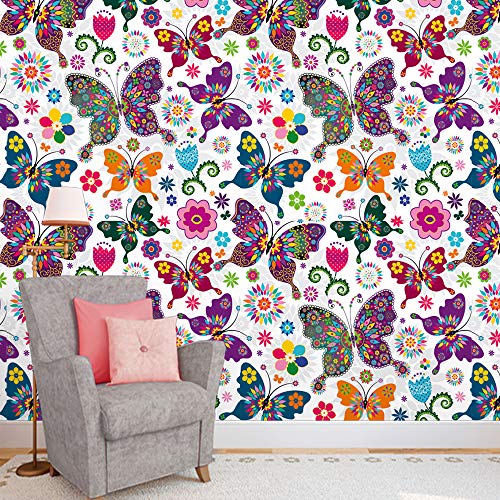 Image of DECOR PRODUCTION Self Adhesive Wallpaper Wall Sticker for Home Decor, Living Room, Bedroom, Hall, Kids Room, Play Room (PVC Vinyl, Water Proof 50 sq.ft) 16x90 Inches Each Strip