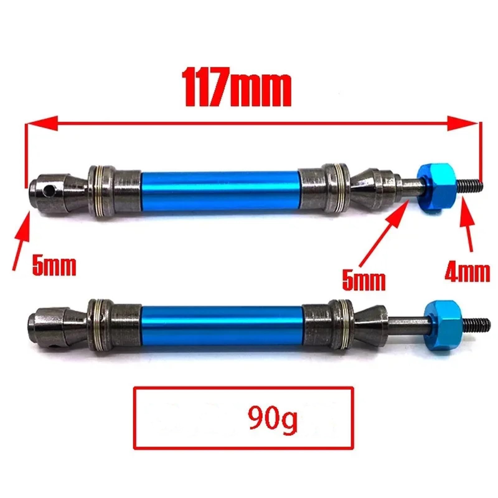 para SCX24 para Traxxas para 4X4 para Stampede para VXL 2WD 6851R 6852R 6851X 1/10 RC Car Matel Eje Transmisión CVD Piezas Delantero Trasero Repuestos