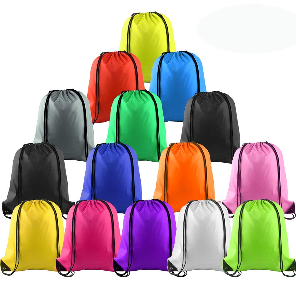 15 Pcs Polyester Kordelzug Rucksack Tasche Sack Pack Cinch Tote