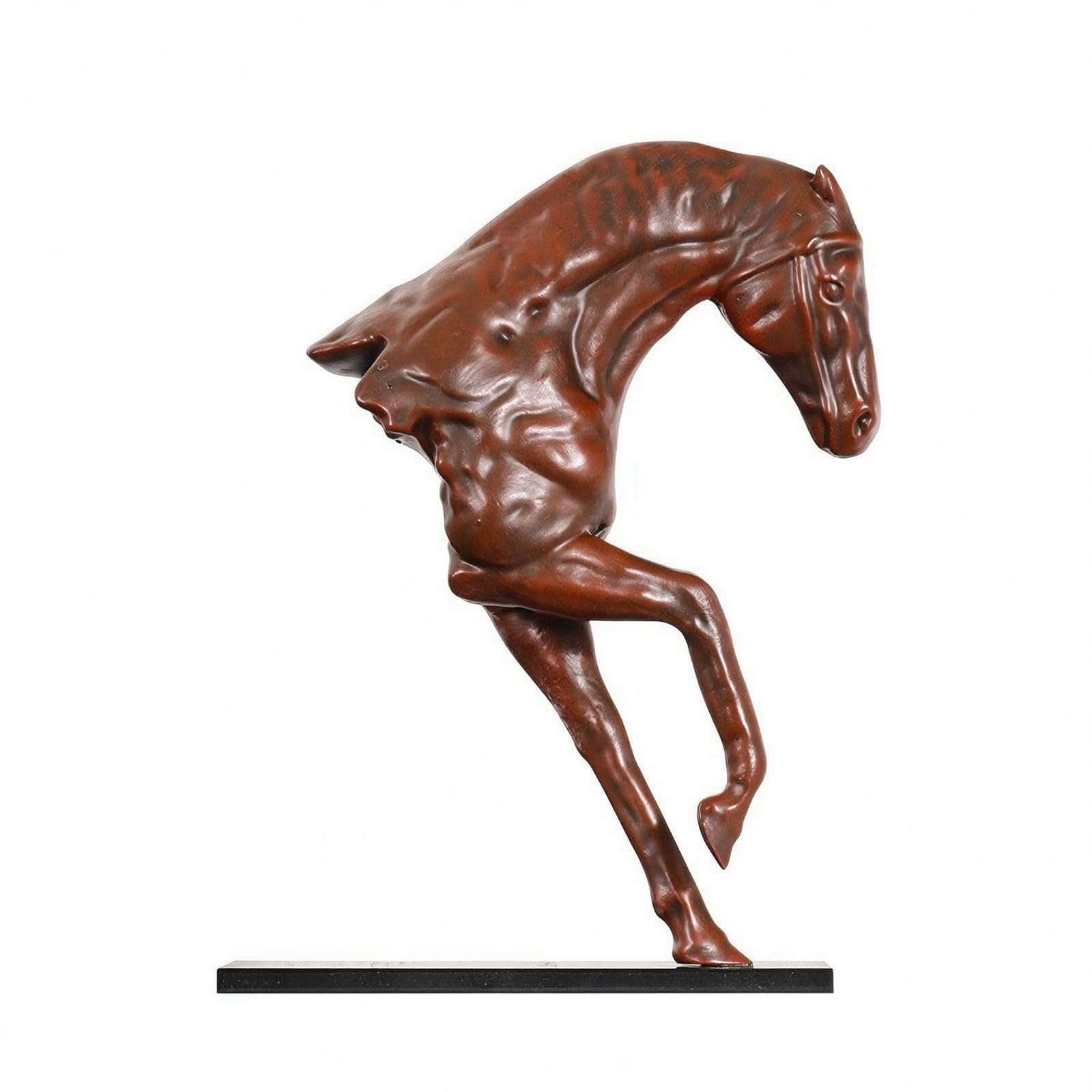 Sculpture Décorative | Finition RGE Brun, Statute en Résine, Socle Rectangulaire Fin, Décoration, pr Entrée, Collectionneurs