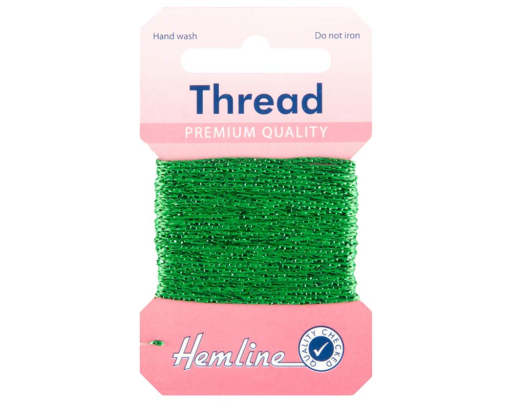 Hemline Glitter Thread 10m – 20% Metallic 80% Viscose Sparkly Extra Strong Yarn for Hand Sewing, Garment Repair, Customization & Craft Projects, DIY, Stitching, Embellishment. — image 1