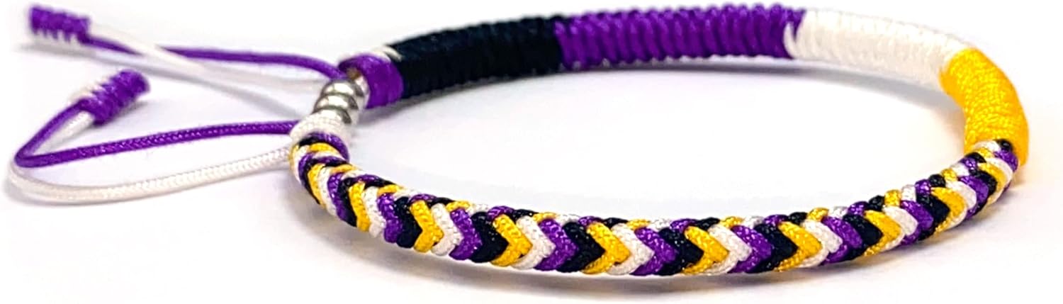 LAMIBEE Non-Binary Pride Bracelet, Nonbinary Things Stuff Gifts, LGBTQ+ Surfer String Boho Style Wrist Wrap Bracelet, Amulet and Boho Rope Bracelet Bangles for Women Men Him Her (Non-binary) - Image 3