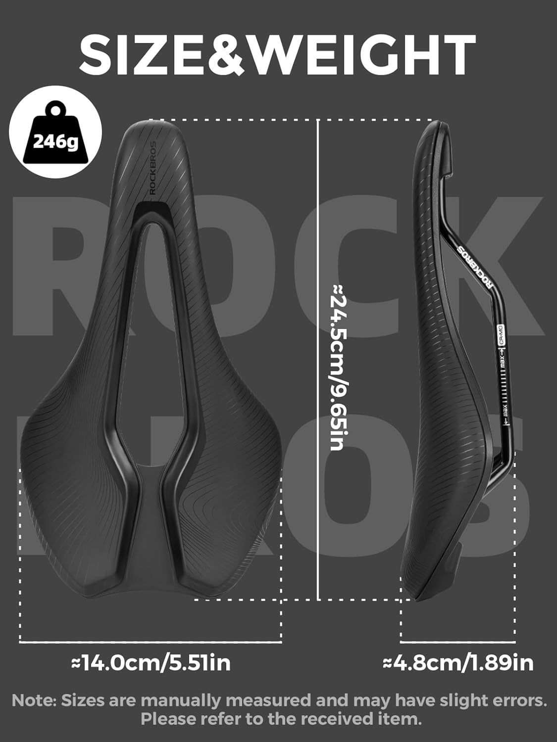 ROCKBROS Bike Seat for Men Women Road Bike Saddle Breathable & ergon Saddle for MTB, Road, Trekking&Folding Waterproof Bicycle Seat
