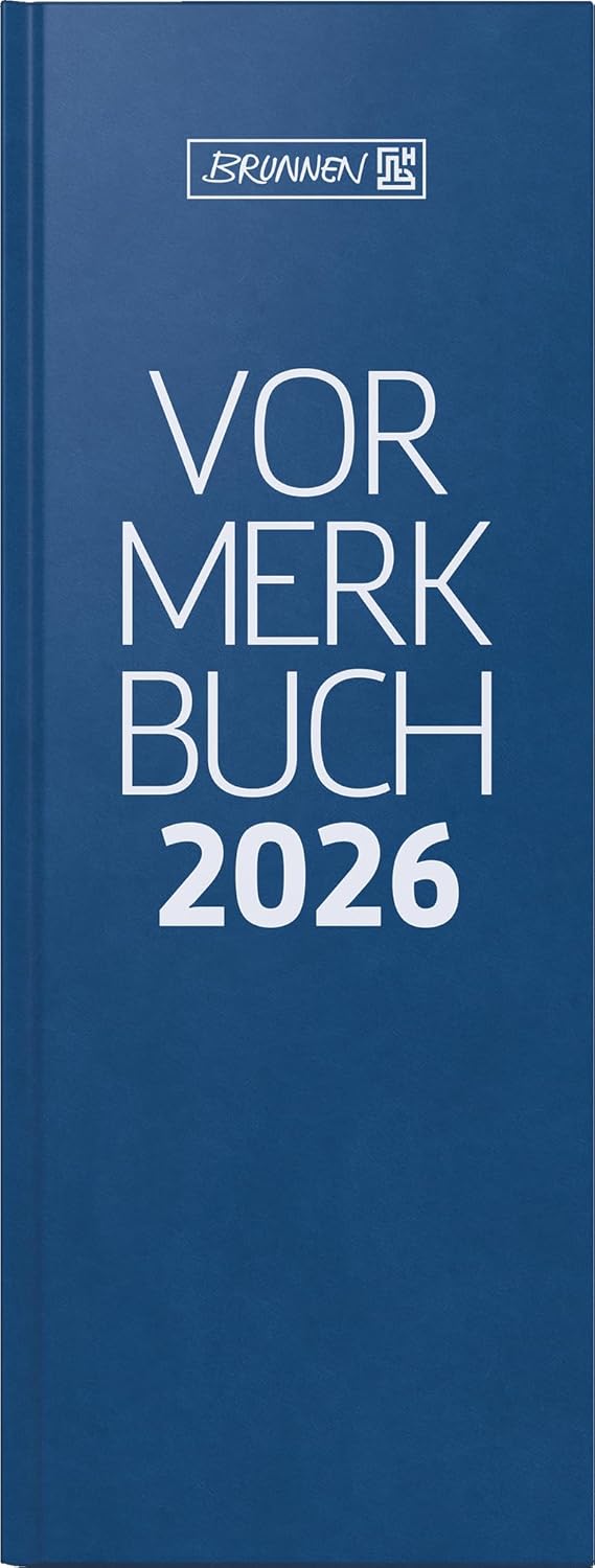 BRUNNEN Registration Book Model 786 2026 | 110 x 297 mm, Plastic, Blue