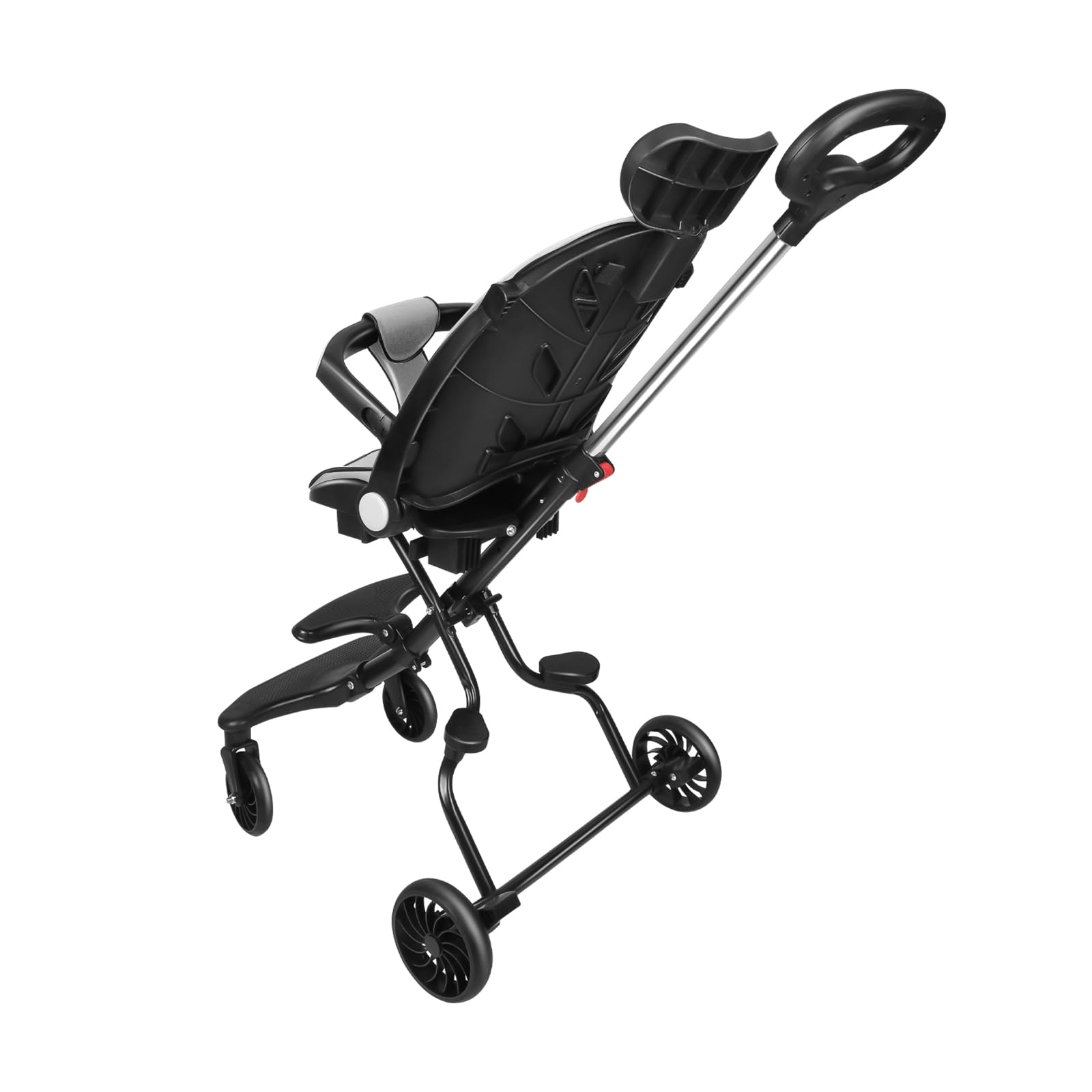 Poussette Canne Ultra Légère, Poussette Canne de 6 mois à 4 ans, Poussette de Voyage Portable et Légère, Réglable en Hauteur, Harnais 3 Points, Canopy Ajustable (Gris Foncé)