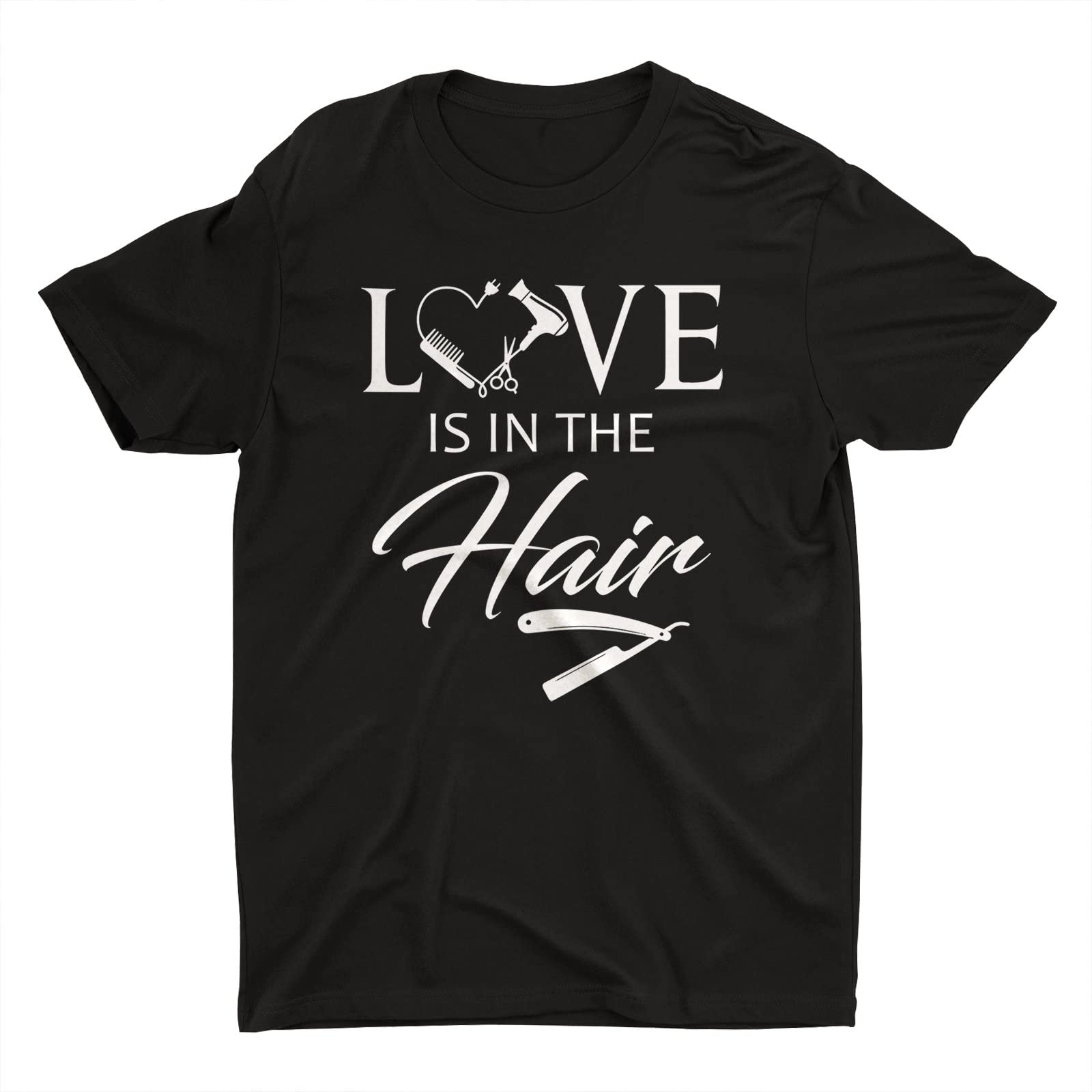 Crazy Love ShirtsFunny Barber Graphic Tee Gifts for Friends/Family, Cool Barber Clothes T-Shirt