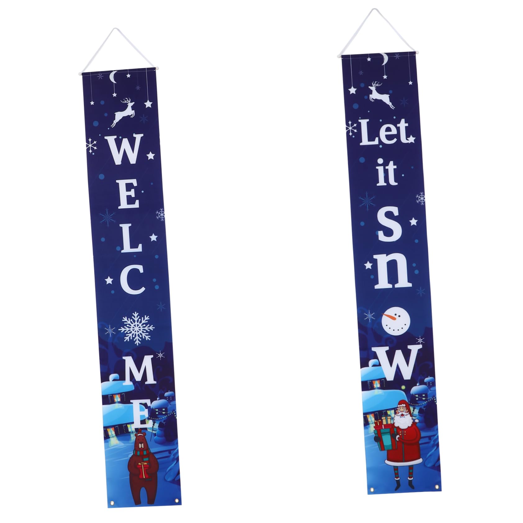 Gogogmee 1 par de Adornos Navideños para Puerta Elegante Adorno para Puerta Y Ventana