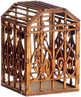 Dolls House Large Bird Aviary Cage Miniature Laser Cut Wooden Pet Accessory