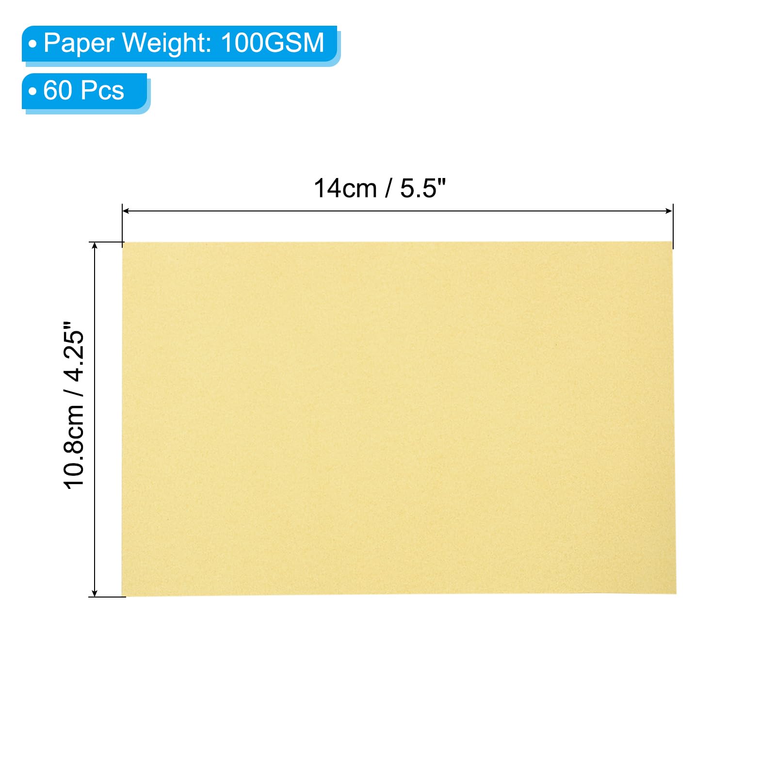 PATIKIL 60 Sheets Gold Tone Vellum Paper 4.25x5.5, Translucent Paper 100GSM for Invitations Laser Inkjet Printing - Image 2