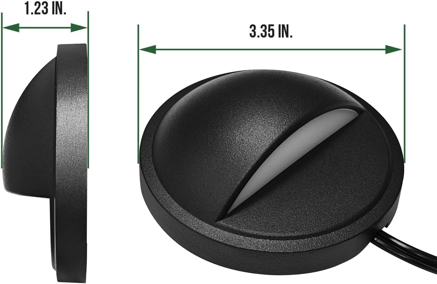 GKOLED 12 Pack Low Voltage LED Deck Lights, Landscape Step Lights Fixtures, 2W Integrated LED Chips, Die-cast Aluminum 12V AC/DC Railing Post Accent Lighting, Black Powder Coated Finish, UL-Listed