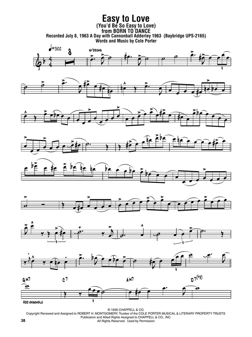 Cannonball adderley - omnibook: For E-Flat Instruments
