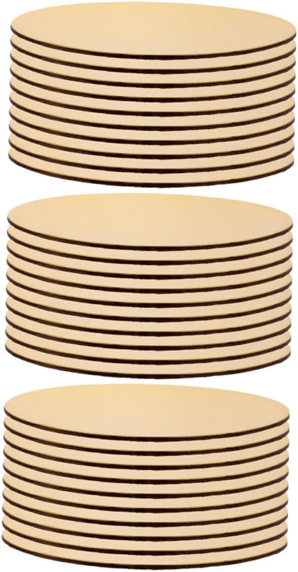 PRETYZOOM 60pcs Round Cake Drums Thickened Cake Boards Mousse Pads for Birthday Wedding and Party Desserts