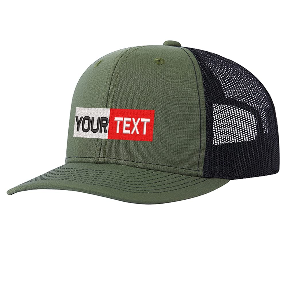 Personalized Baseball caps Custom Embroidered Adults Unisex Embroidered Adjustable 112 Trucker Caps or Hats with Text & Logo